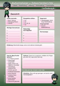 Aufsatzplaner Download – Aufsatz schreiben lernen leicht gemacht