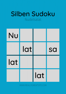 Silben Sudoku Rätsel