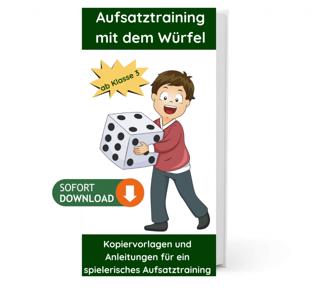 Aufsatz mit dem Würfeltraining