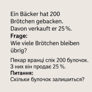 mehrsprachige Mathe-Klassenarbeit